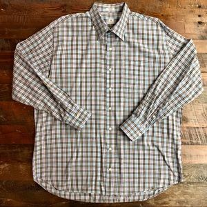 Peter Millar Blue Plaid Button Down